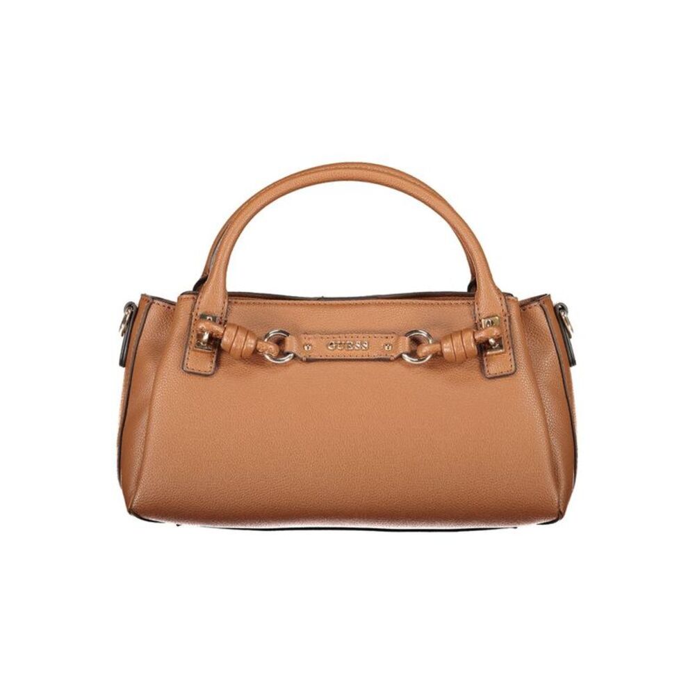 Guess Jeans Brown Polyurethane Women's Bag with Adjustable Women's Strap